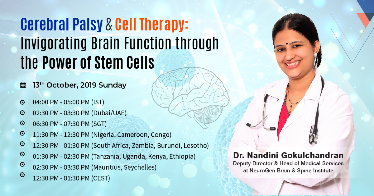 Webinar on Cerebral Palsy & Cell Therapy